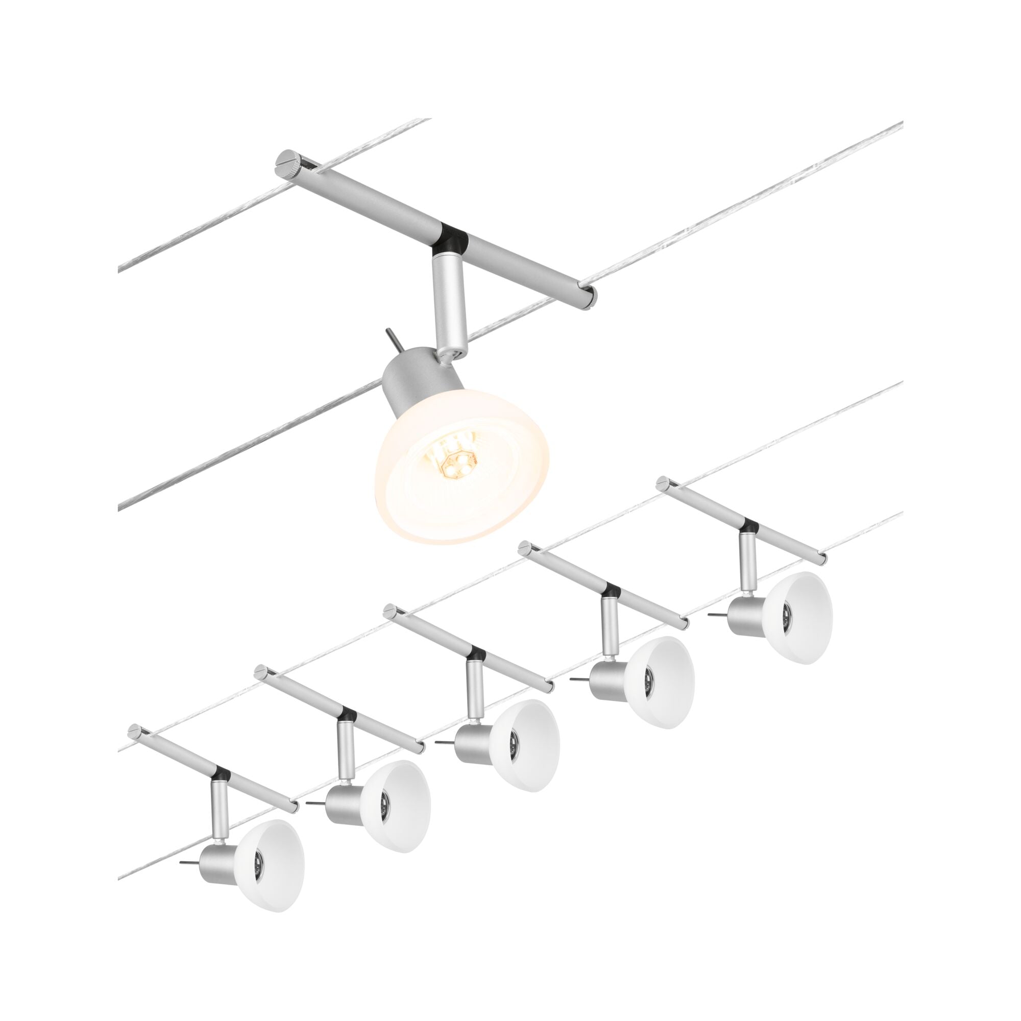 CorDuo Sheela Basisset GU5,3 max. 5x10W 230/12V Chrom matt - Paulmann - 94448