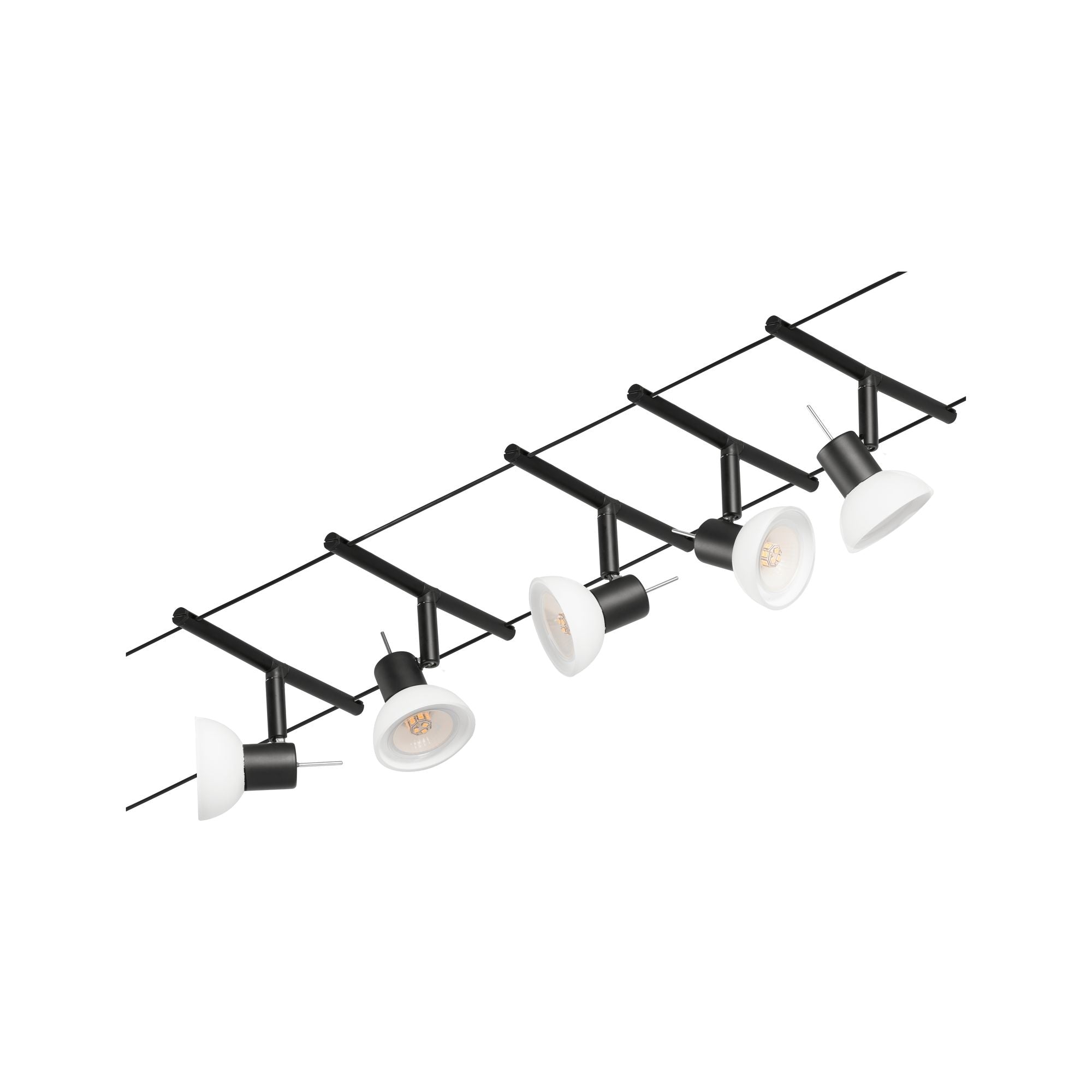 CorDuo Sheela Basisset GU5,3 max. 5x10W 230/12V Schwarz matt/Chrom - Paulmann - 94450