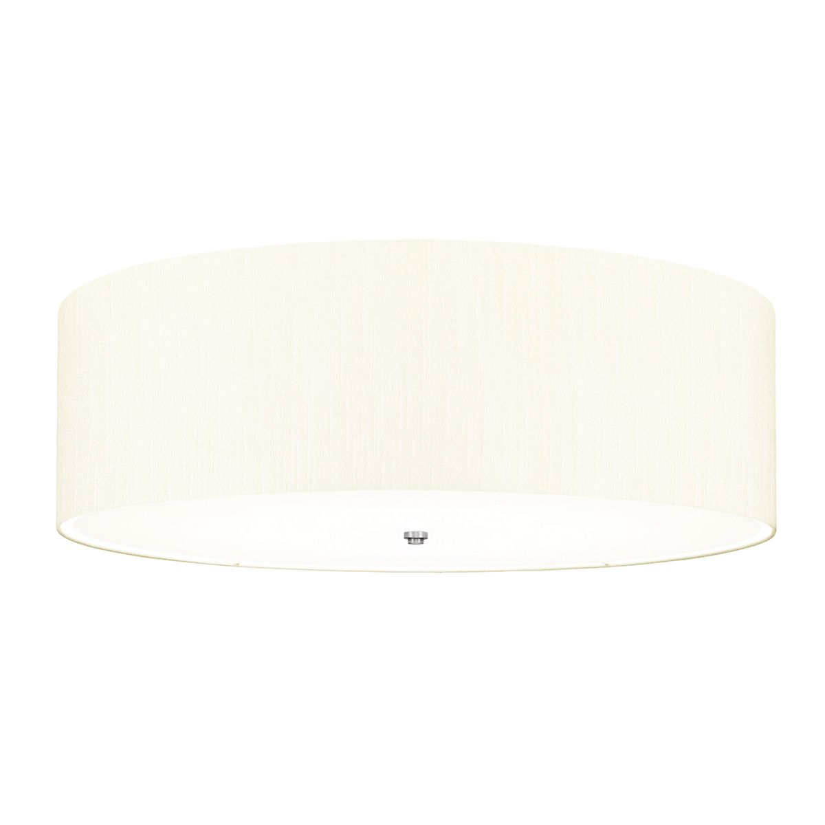 Fletcher 34" Flush - Poliertes Chrom mit Elfenbeinschirm