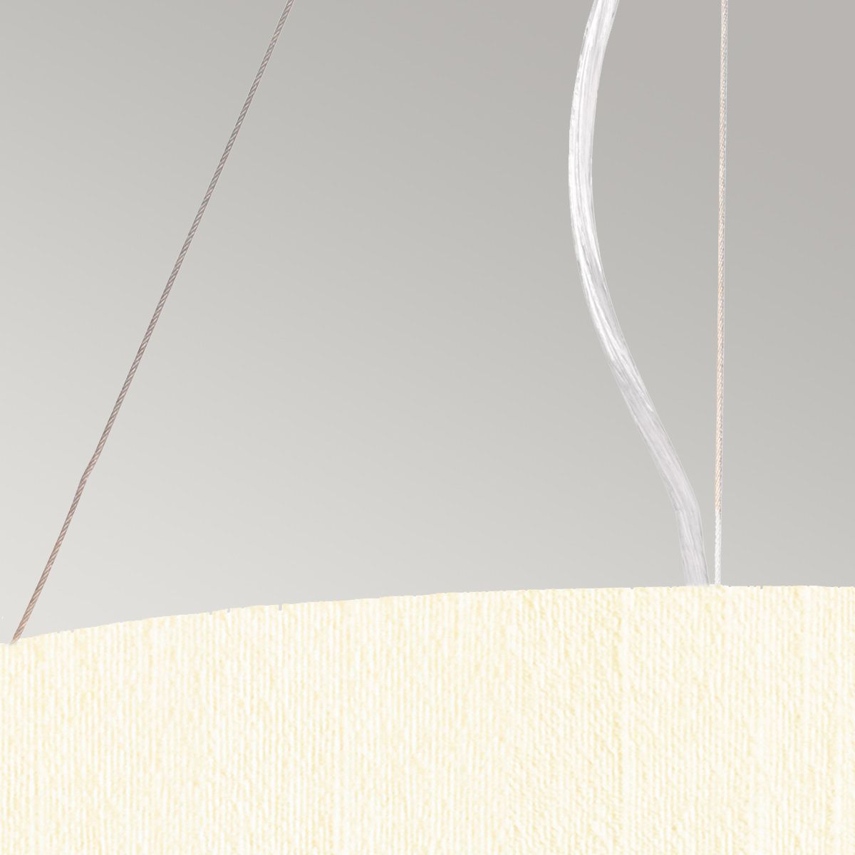 Pearce 18" Pendelleuchte mit Deckenplatte aus poliertem Chrom - Poliertes Chrom mit elfenbeinfarbenem Lampenschirm