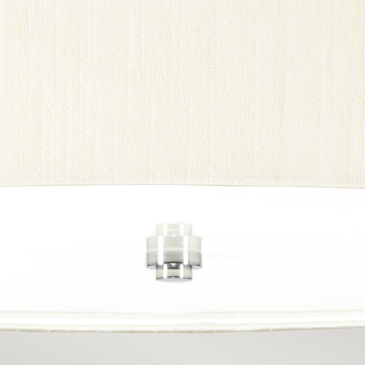 Pearce 26" Pendelleuchte mit Deckenplatte aus poliertem Chrom - Poliertes Chrom mit elfenbeinfarbenem Lampenschirm
