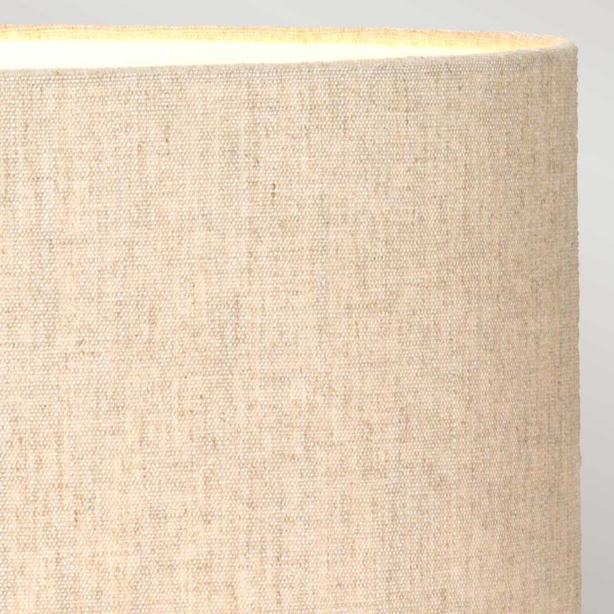 Rufus 1-flammige Tischlampe mit ovalem Schirm, Bronzepatina mit natürlichem Schirm