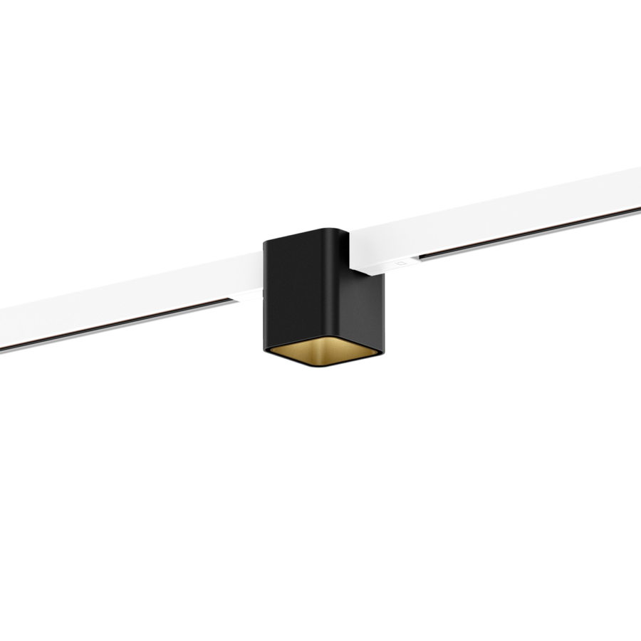 Wever & Ducré DOCUS on STREX 1.0 Schwarz/Gold, weißer Adapter