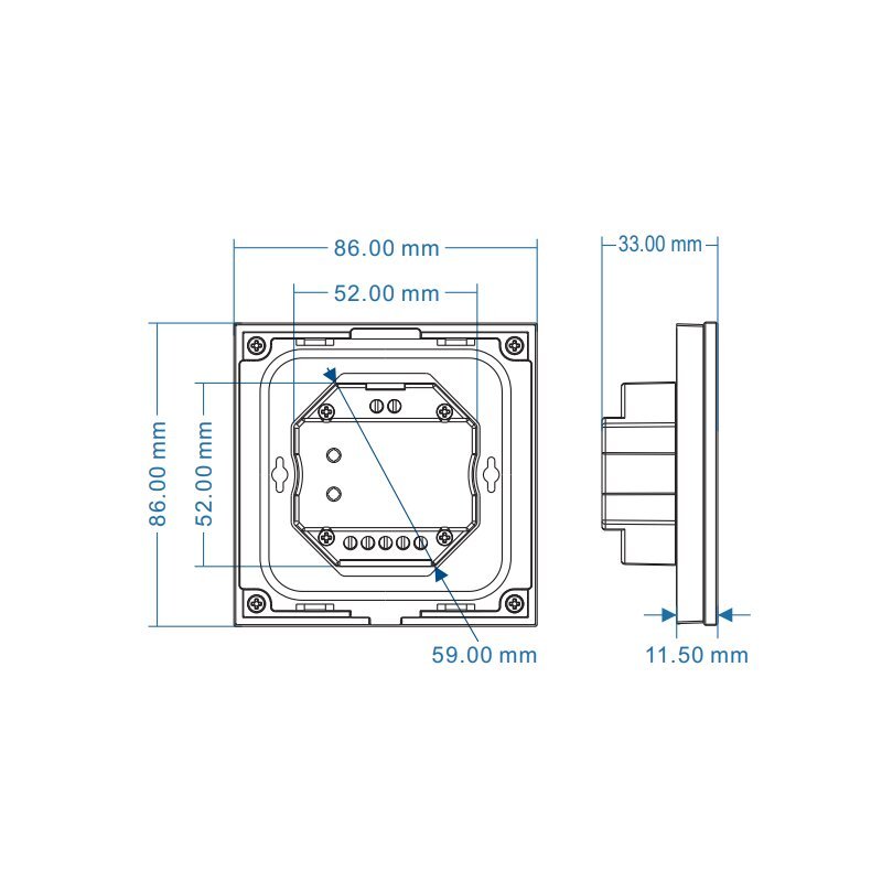 DOTLUX 4ZonenTouchpanel für einfarbige Empfänger DMX/Fusion - Technologie - Dotlux - 5276 - 1
