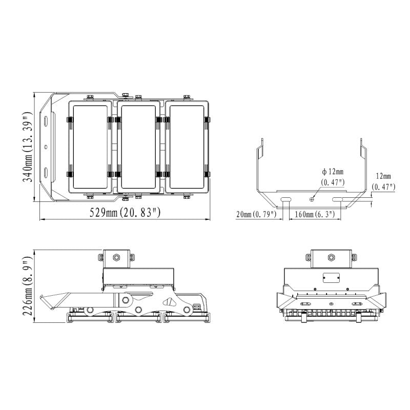DOTLUX LED - Fluter HLFplus 1200W 5000K 1 - 10V dimmbar 60° Abstrahlwinkel - Dotlux - 4873 - 150060