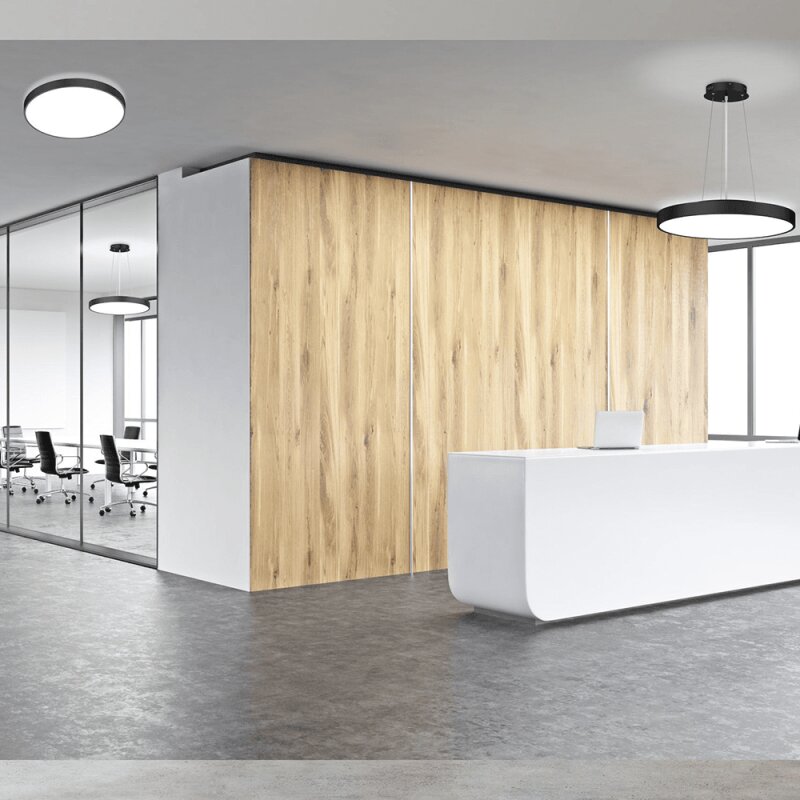 DOTLUX LED - Leuchte DISCugr Ø1000mm 90W COLORselect DALI schwarz - Dotlux - 5203 - 099090