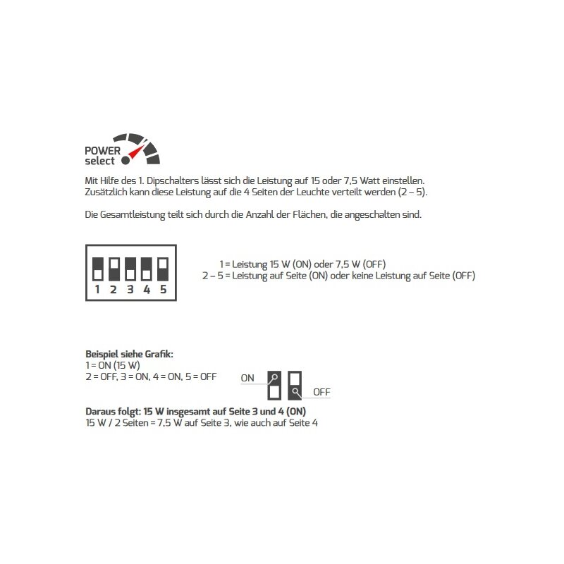 DOTLUX LED bollard light WAY 55cm 7.5/15W 4000K