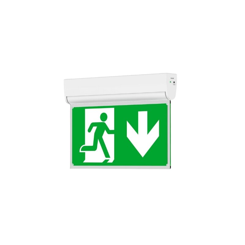 DOTLUX LED - Rettungsleuchte EXITflip max.3W 6000K inkl. 6 Piktogrammen 8h Betrieb, Li - ion Akku mit Selbsttest - Dotlux - 5509 - 060360