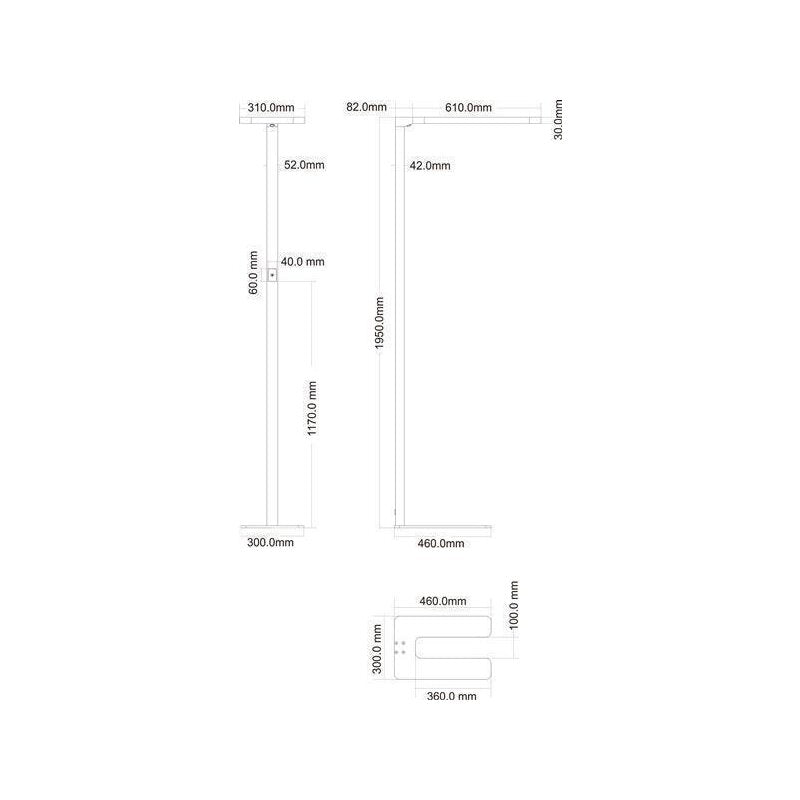 DOTLUX LED - Stehleuchte STUDIObutler 80W 4000K dimmbar silber - Dotlux - 3542 - 340240