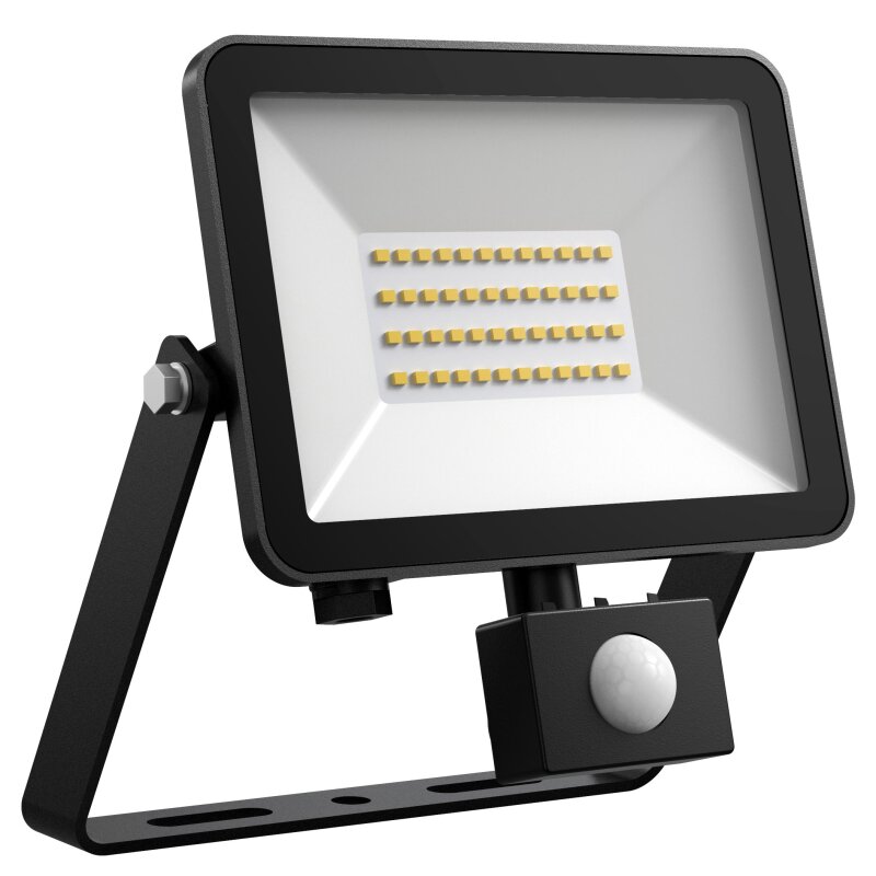 DOTLUX LED - Strahler FLOORslim - sensor 30W 4000K schwarz mit Bewegungsmelder PIR - Dotlux - 5150 - 040120