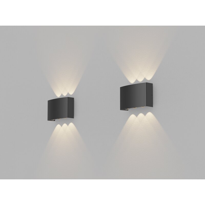 DOTLUX Wandleuchte SIXFOLD 6W 3000K schwarz - Dotlux - 5991 - 030030