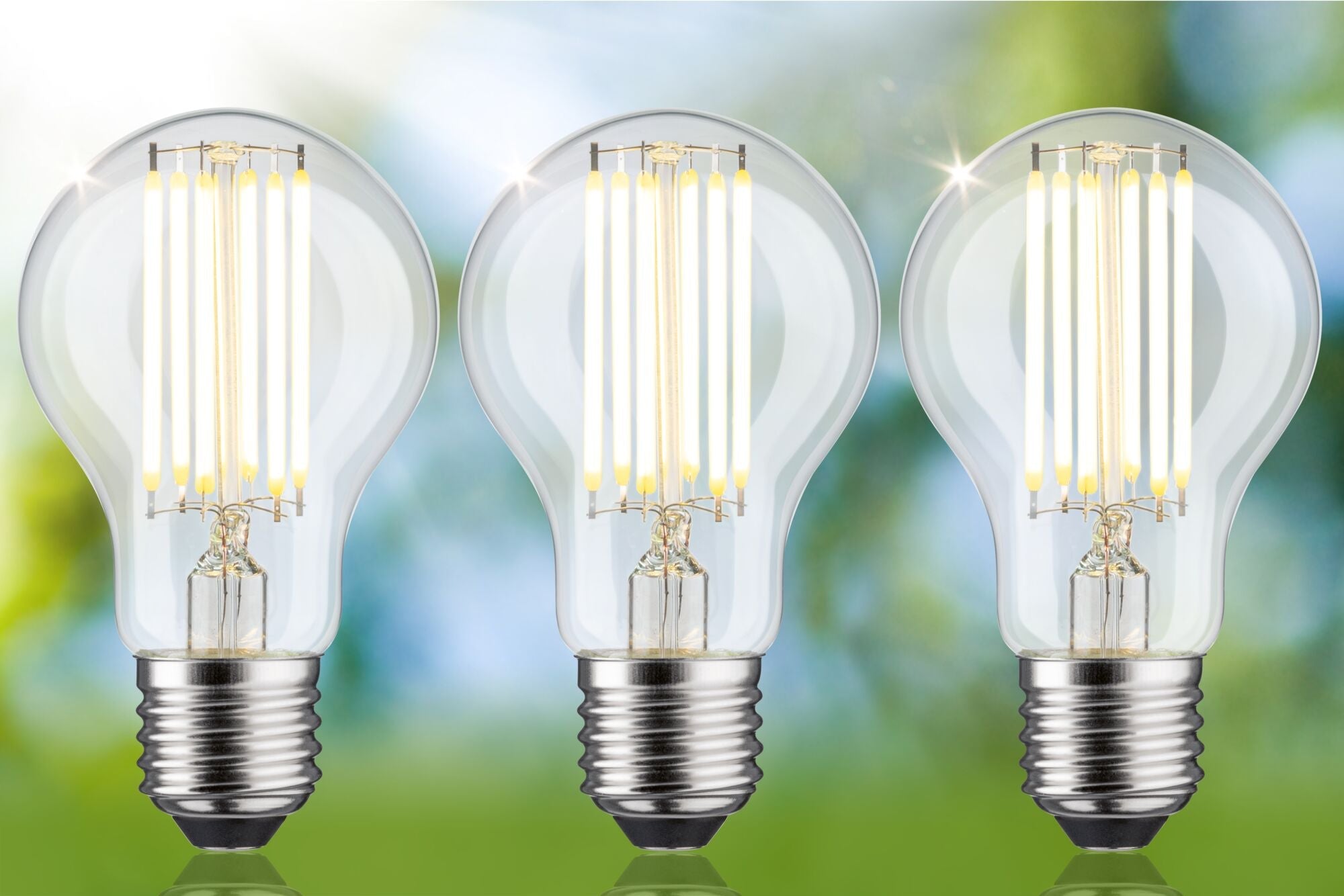 Eco - Line LED Birne 3er - Pack 1055lm 5W 3000K Klar - Paulmann - 29220
