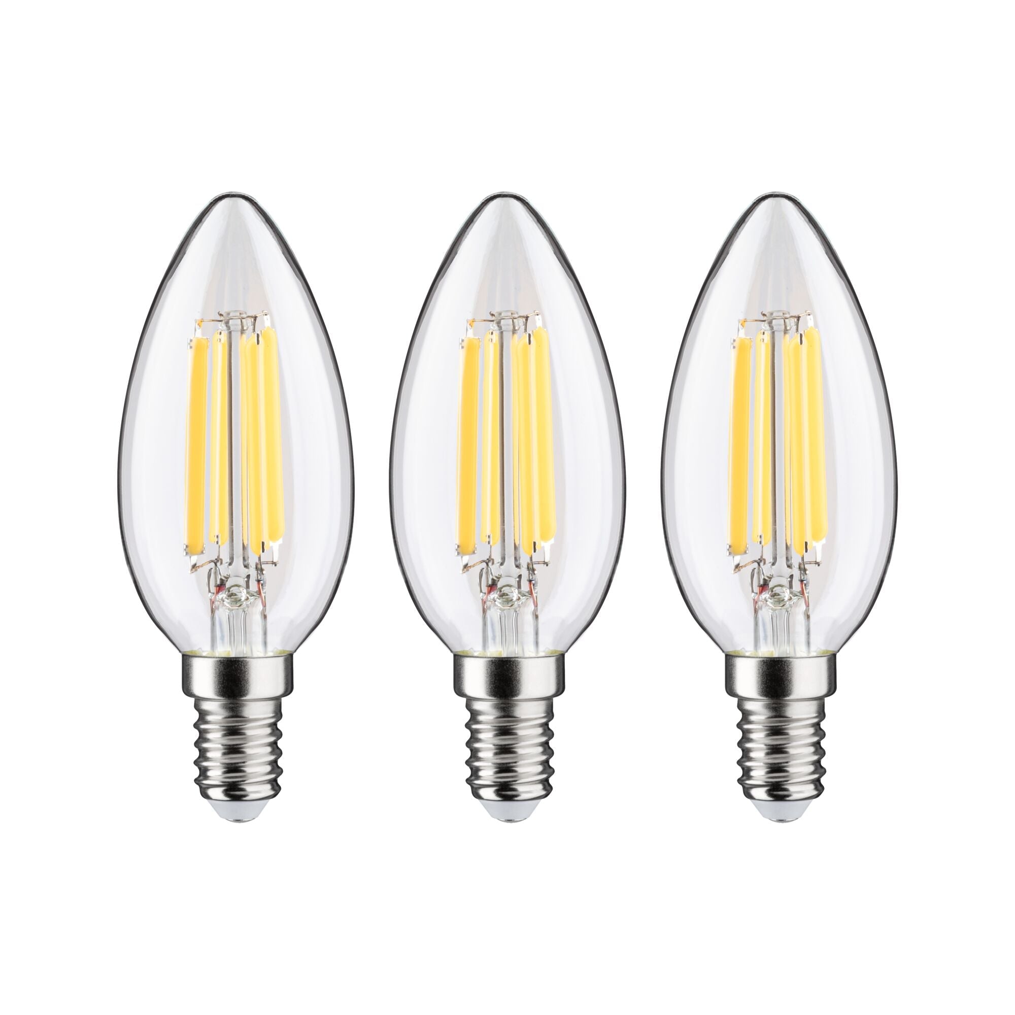 Eco - Line LED Kerze 3er - Pack 98mm 525lm 2,5W 3000K Klar - Paulmann - 29199
