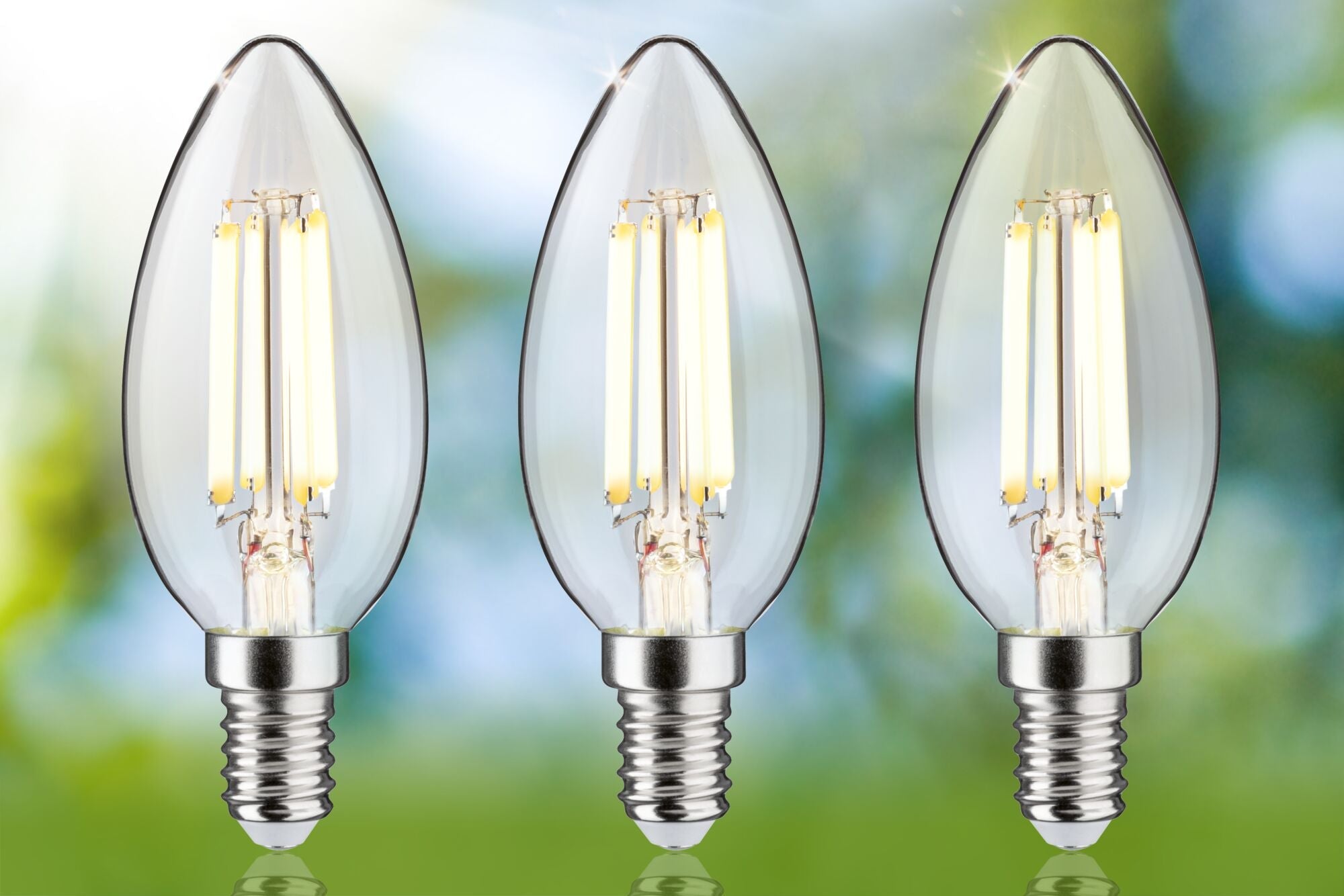 Eco - Line LED Kerze 3er - Pack 98mm 525lm 2,5W 3000K Klar - Paulmann - 29199