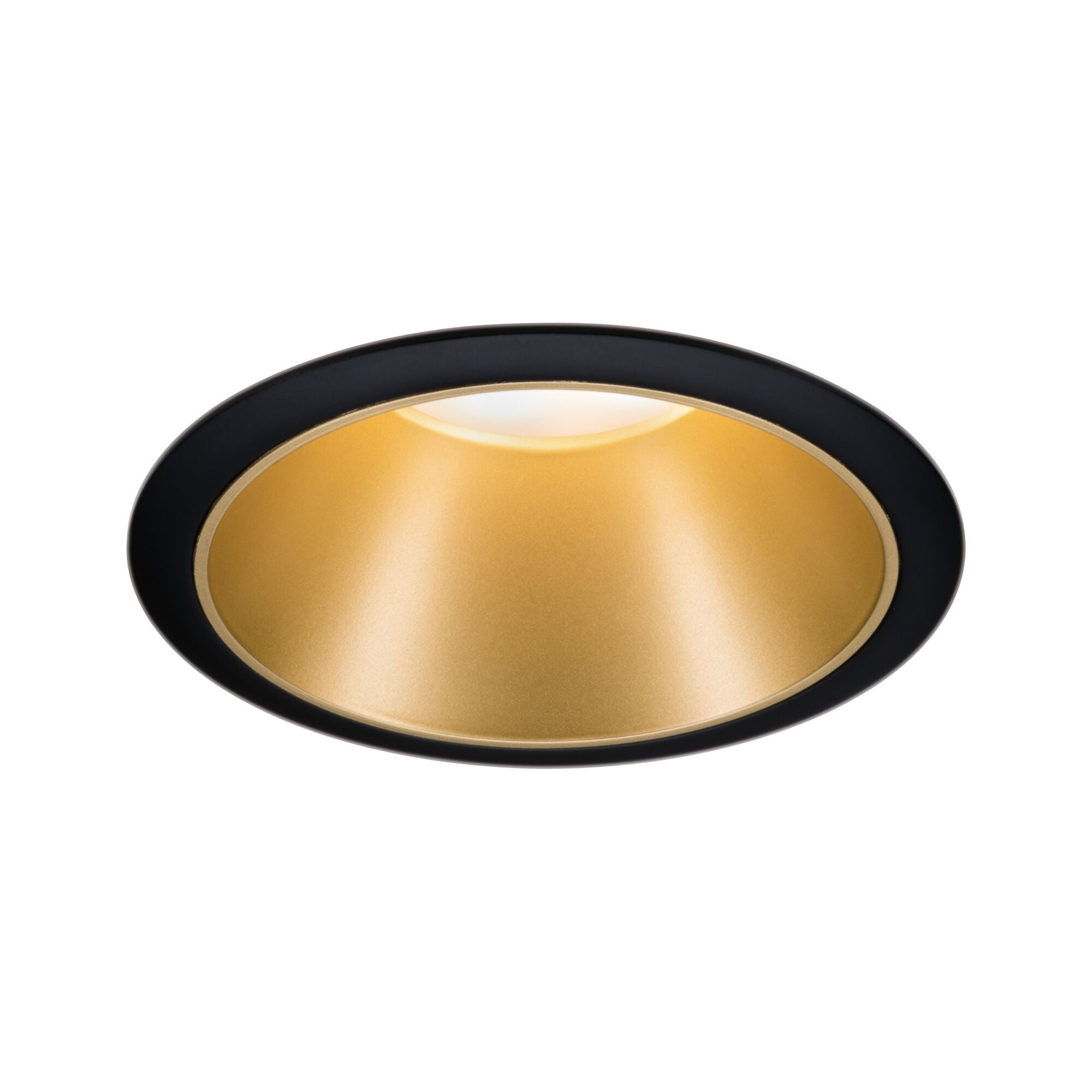 Einbauleuchte Cole rund 88mm GU10 max. 10W 230V dimmbar Schwarz/Gold matt - Paulmann - 93395