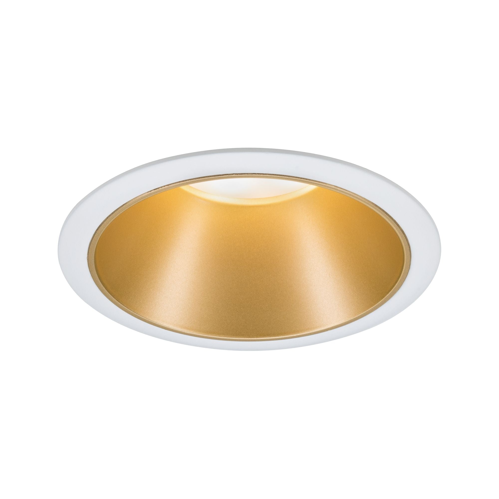 Einbauleuchte Cole rund 88mm GU10 max. 10W 230V dimmbar Weiß/Gold matt - Paulmann - 93396