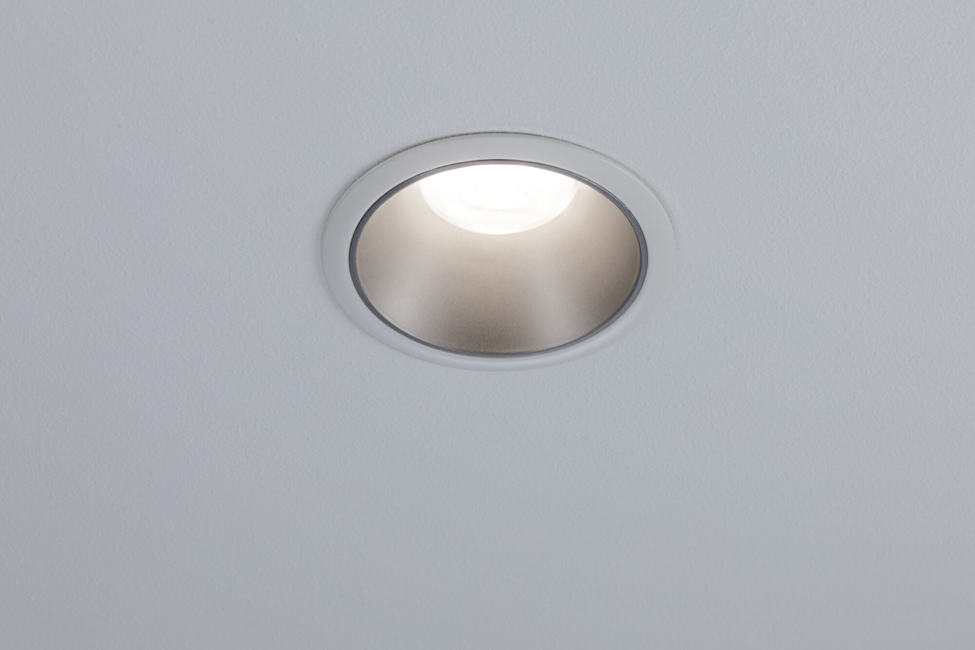 Einbauleuchte Cole rund 88mm GU10 max. 10W 230V dimmbar Weiß/Silber - Paulmann - 93398