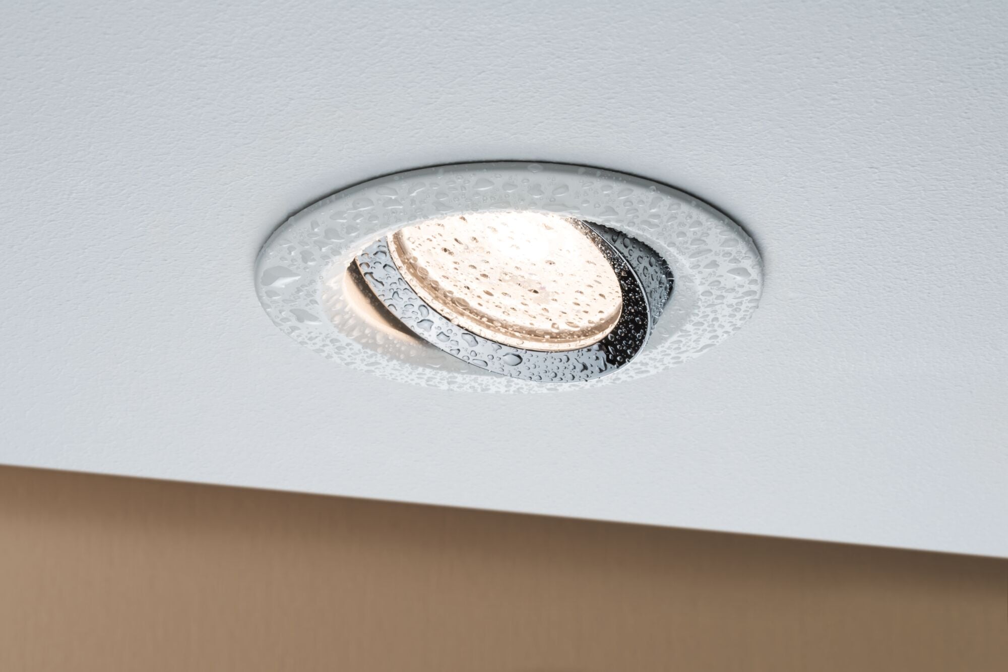 Einbauleuchte Nova Plus schwenkbar IP65 rund 93mm 30° GU5,3 / GU10 max. 35W 230/12V dimmbar Weiß matt/Chrom - Paulmann - 93663