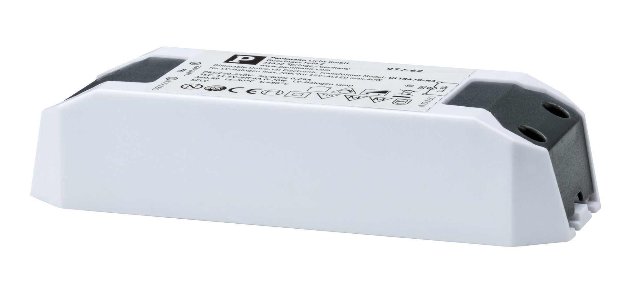 Elektroniktrafo Elektroniktrafo Halogen+LED max. 0 - 50W 220 - 240/12V 50VA Weiß - Paulmann - 97762