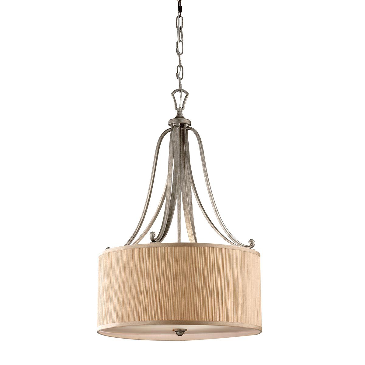 Abbey 3-flammige Pendelleuchte - Silbersand - Elsteadlighting - leuchtengrosshandel24