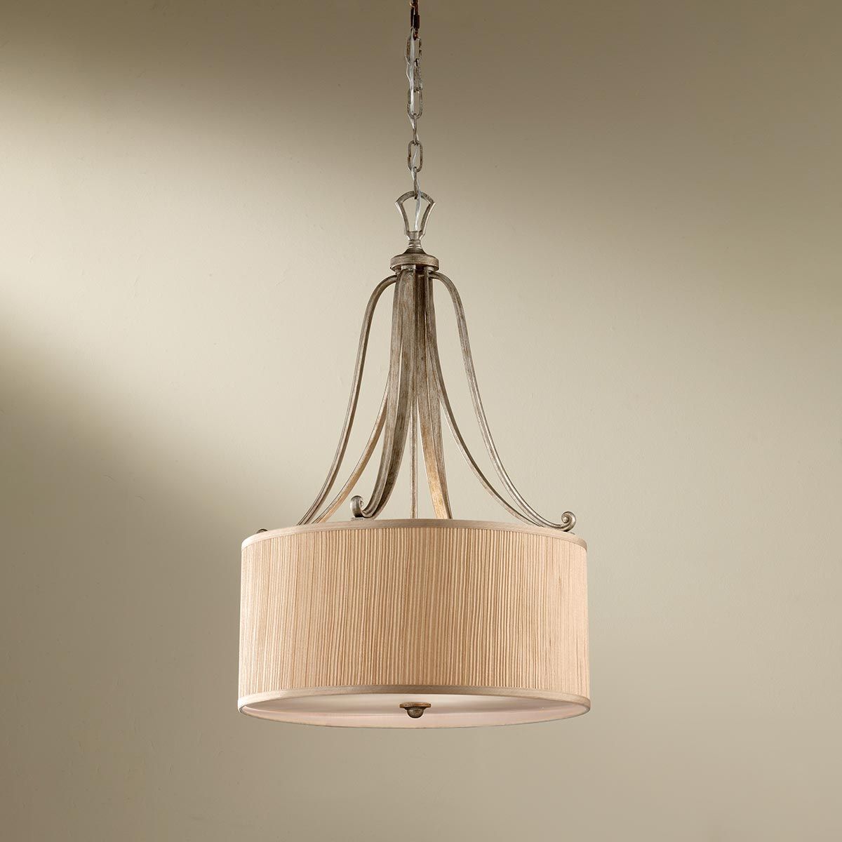 Abbey 3-flammige Pendelleuchte - Silbersand - Elsteadlighting - leuchtengrosshandel24