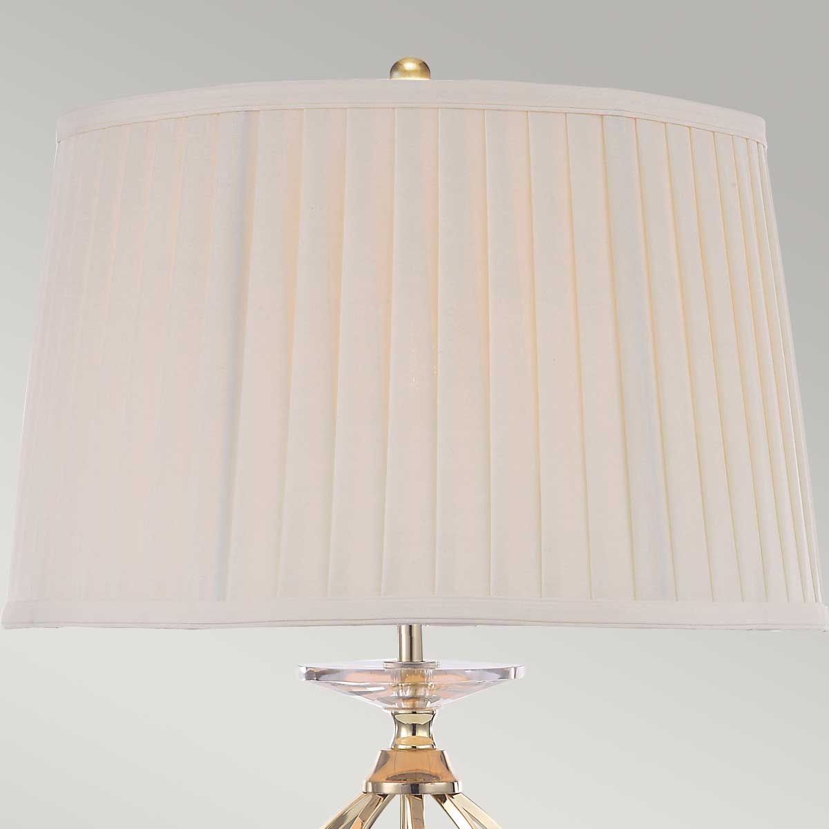 Aegean 1-flammige Tischlampe - Poliertes Messing mit Elfenbeinschirm - Elsteadlighting - leuchtengrosshandel24