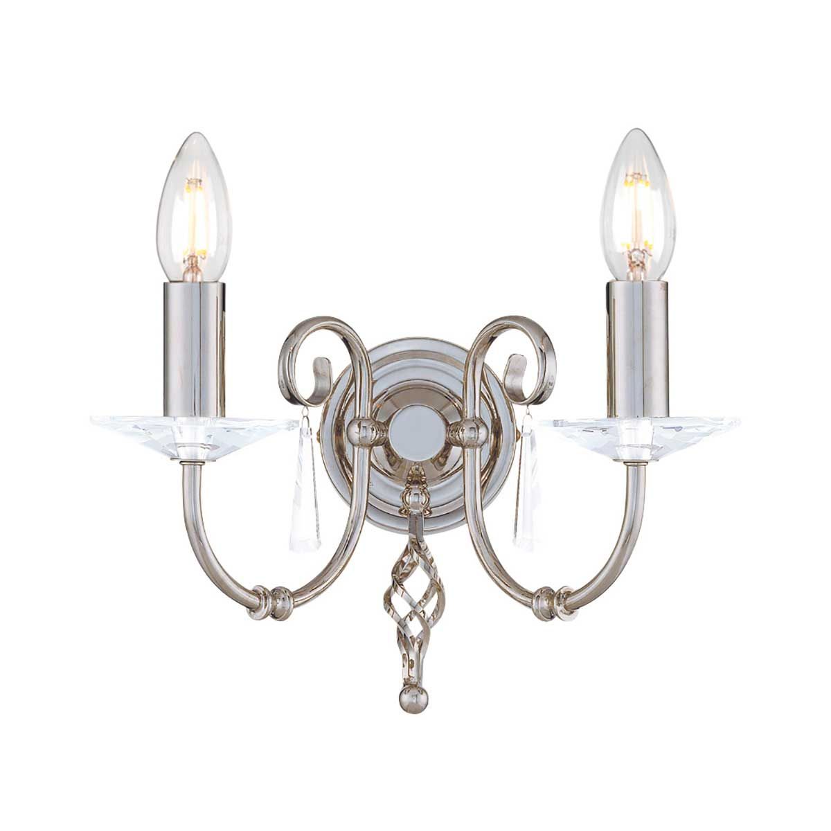 Aegean 2-flammige Wandleuchte - Poliertes Nickel - Elsteadlighting - leuchtengrosshandel24