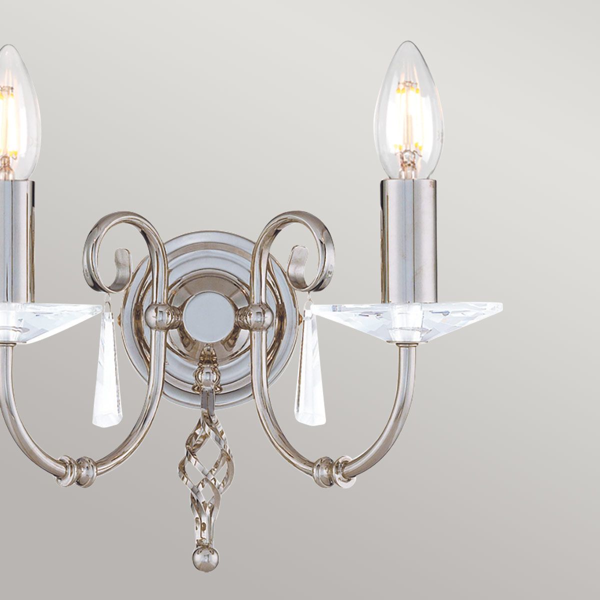 Aegean 2-flammige Wandleuchte - Poliertes Nickel - Elsteadlighting - leuchtengrosshandel24