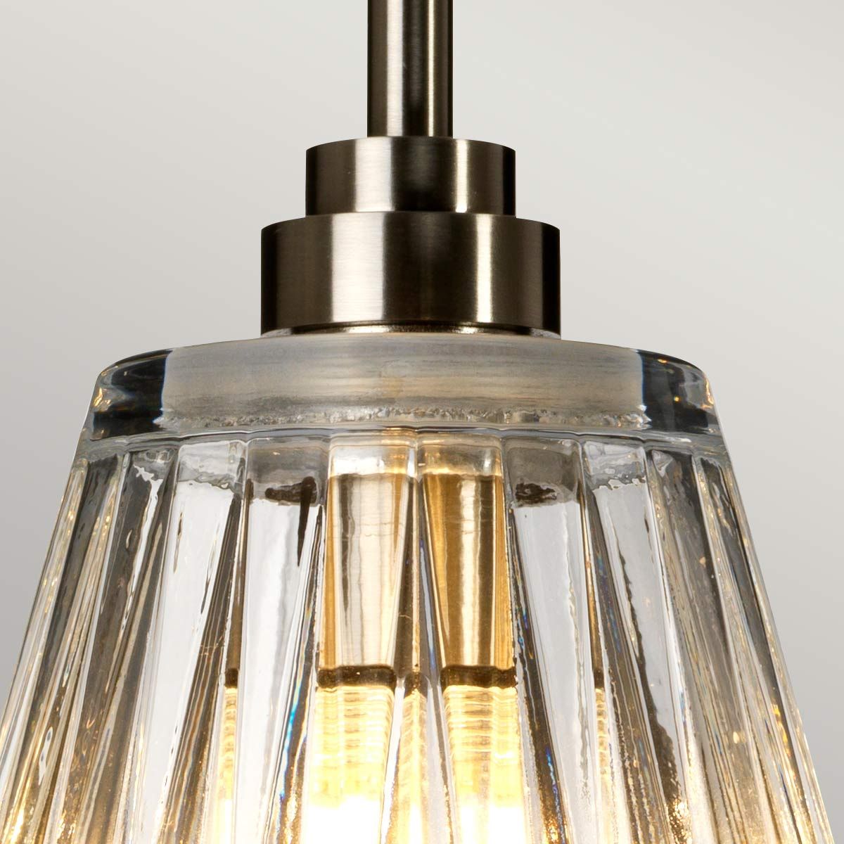 Agatha 1-flammige Pendelleuchte - Gebürstetes Nickel - Elsteadlighting - leuchtengrosshandel24