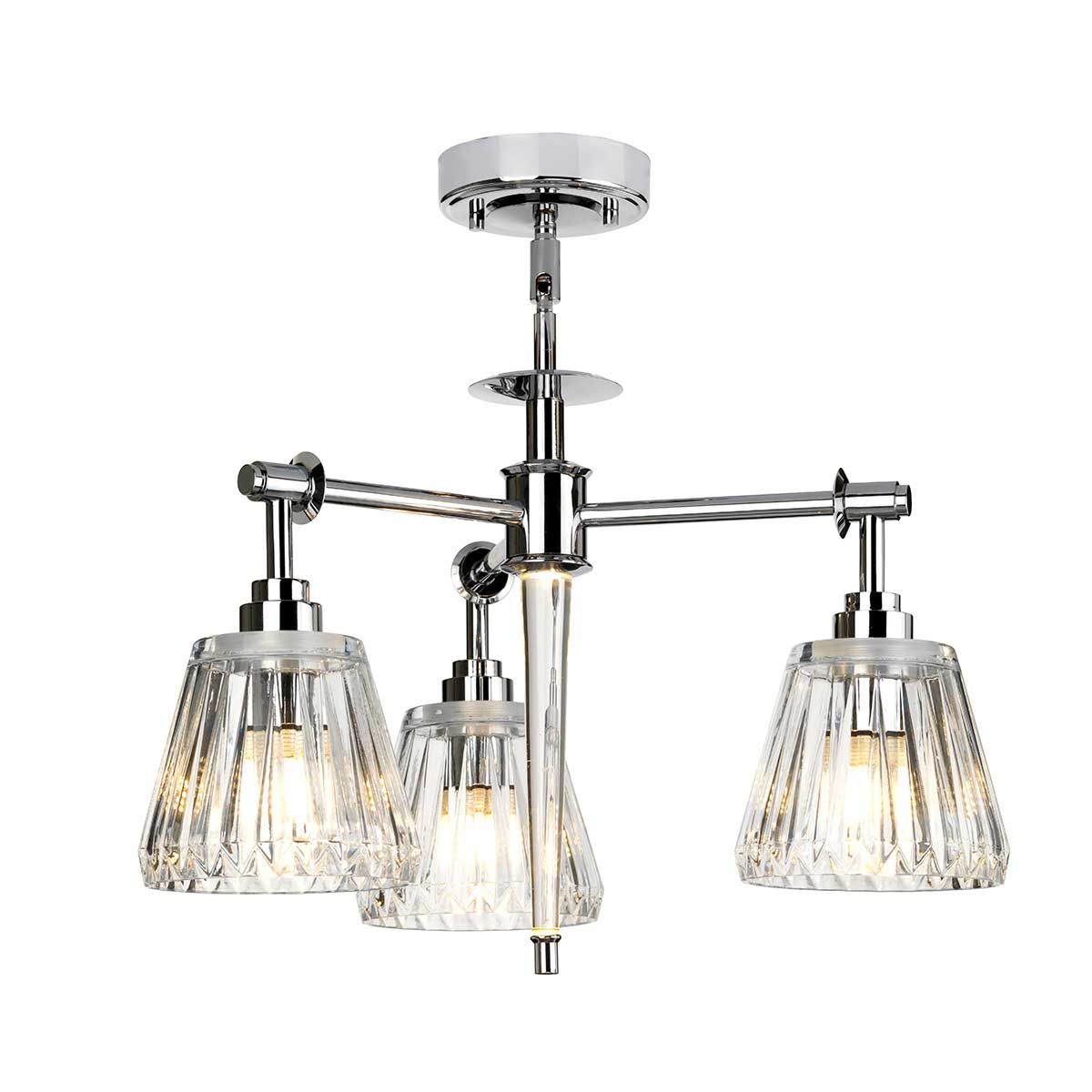 Agatha 3-flammige Pendelleuchte - Poliertes Chrom - Elsteadlighting - leuchtengrosshandel24