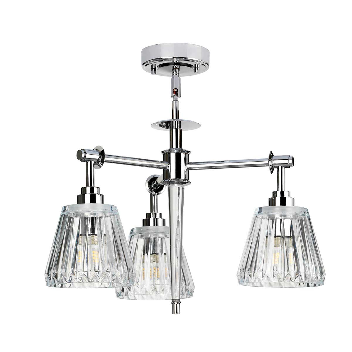 Agatha 3-flammige Pendelleuchte - Poliertes Chrom - Elsteadlighting - leuchtengrosshandel24