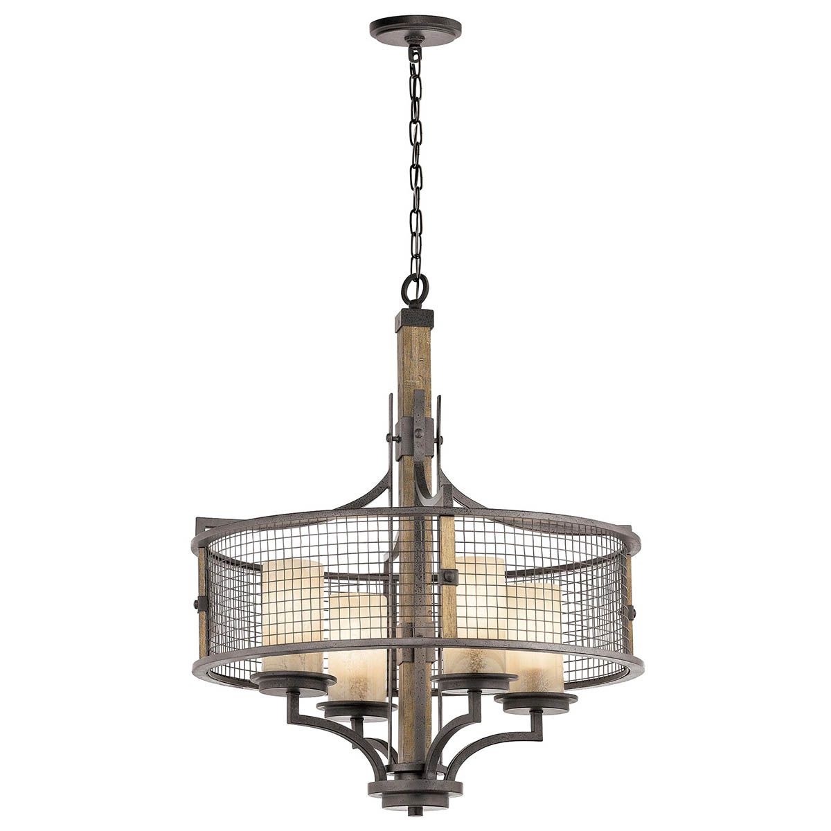 Ahrendale Kronleuchter mit 4 Lichtern – Ambosseisen - Elsteadlighting - leuchtengrosshandel24