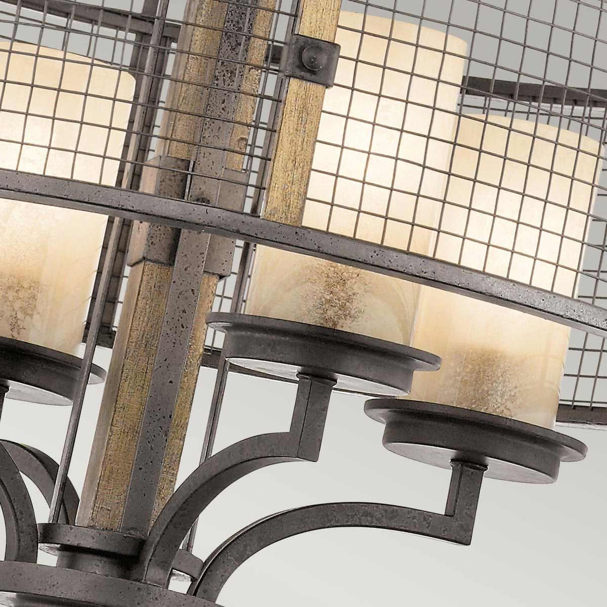 Ahrendale Kronleuchter mit 4 Lichtern – Ambosseisen - Elsteadlighting - leuchtengrosshandel24