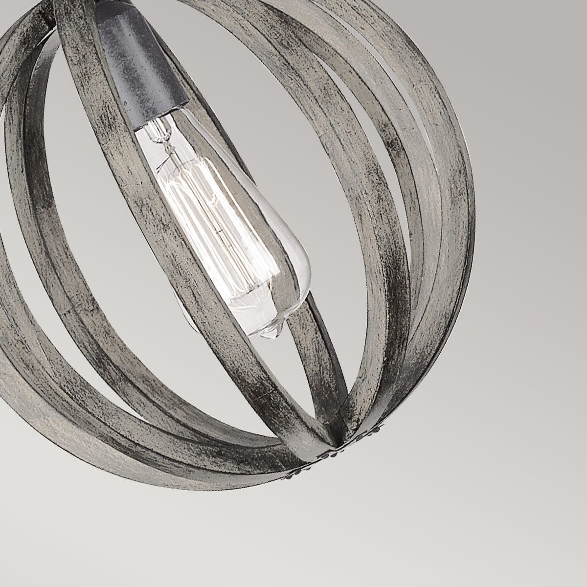 Allier 1-flammige Mini-Pendelleuchte - Verwittertes Eichenholz/Antikes Schmiedeeisen - Elsteadlighting - leuchtengrosshandel24