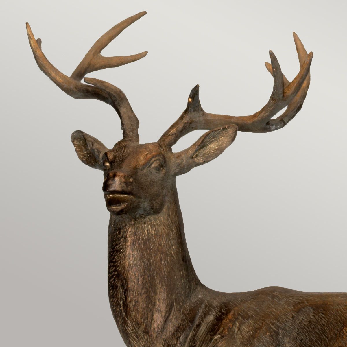 Amelia 1-flammige Tischlampe mit ovalem Schirm, Bronzepatina mit natürlichem Schirm - Elsteadlighting - leuchtengrosshandel24