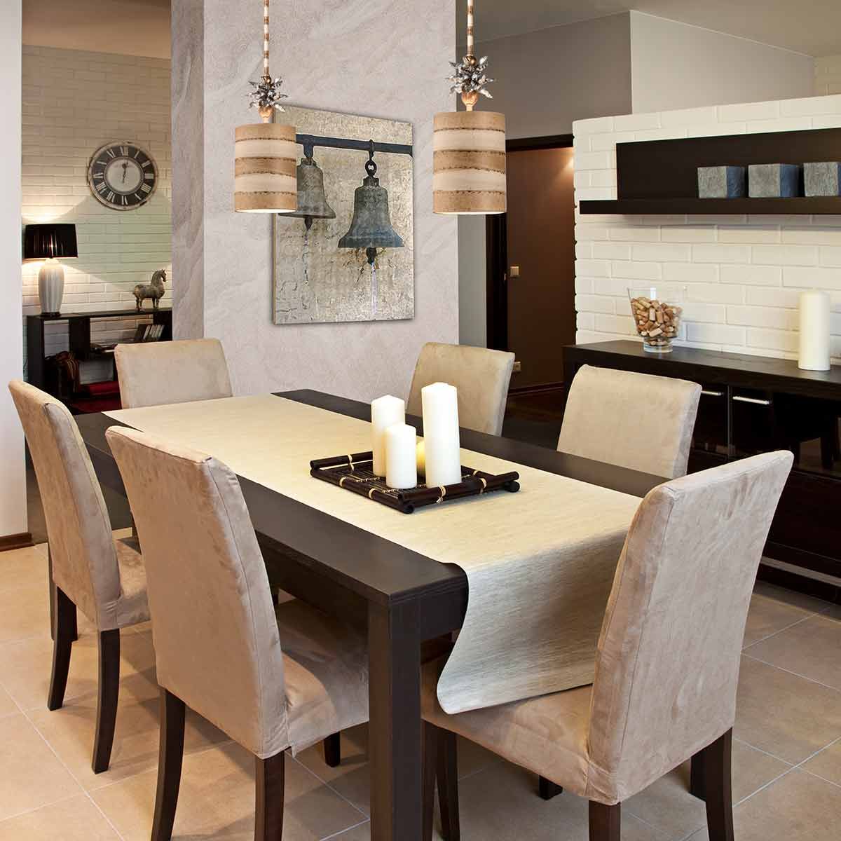 Anemone 1-flammige Pendelleuchte - Taupe und Creme Patina - Elsteadlighting - leuchtengrosshandel24