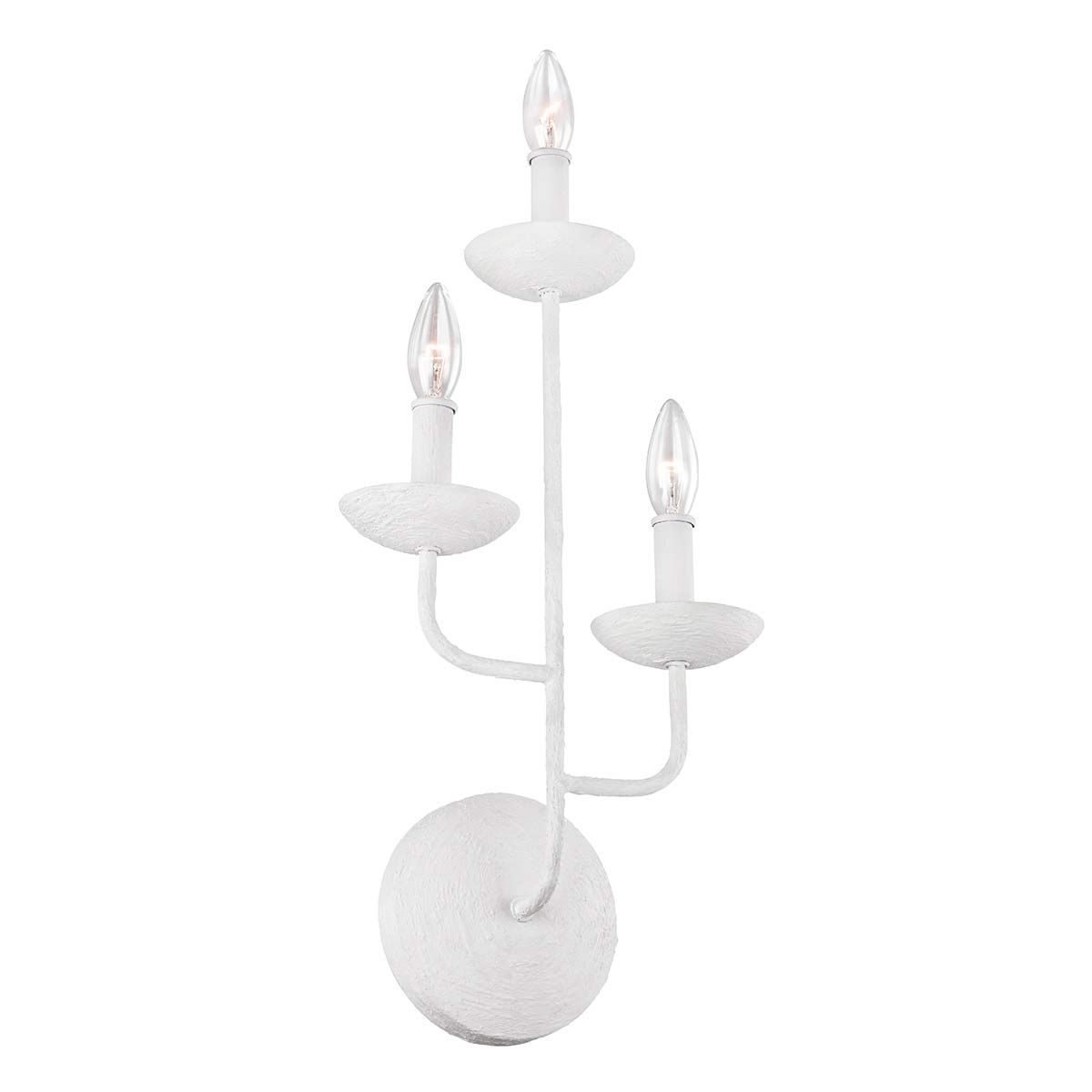 Annie 3-flammige Wandleuchte - Strukturiertes Gipsweiß - Elsteadlighting - leuchtengrosshandel24