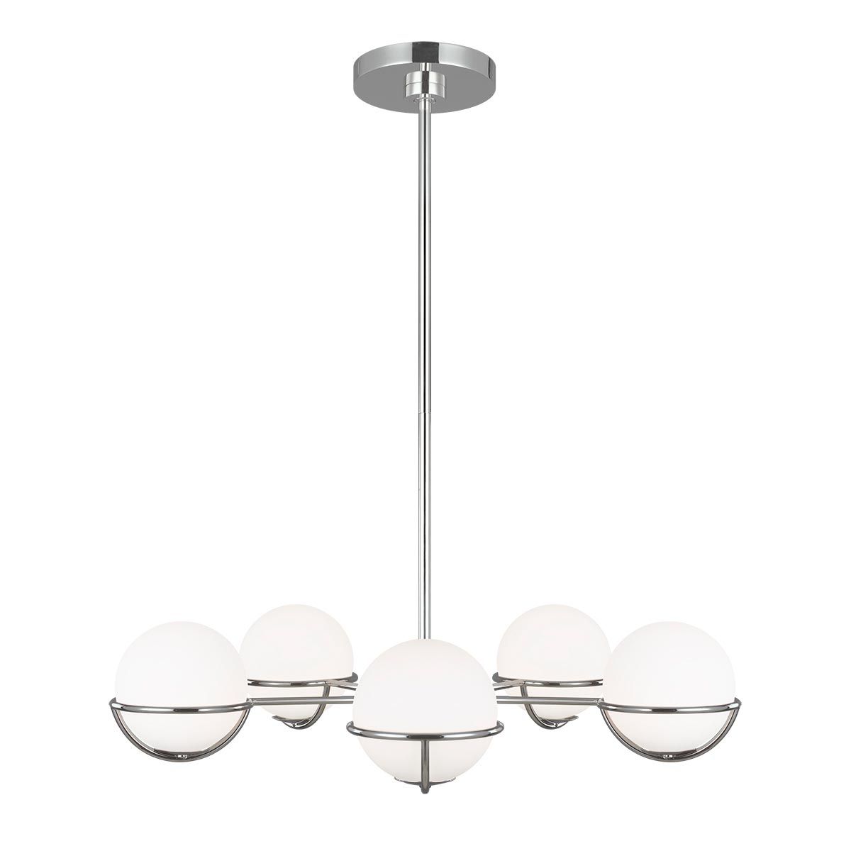 Apollo 5-flammiger Kronleuchter - Poliertes Nickel - Elsteadlighting - leuchtengrosshandel24