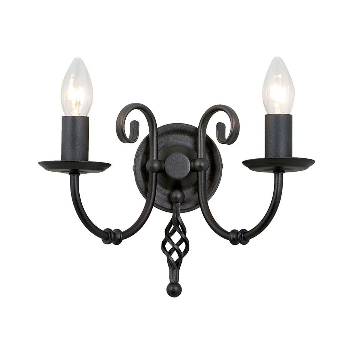 Artisan 2-flammige Wandleuchte - Schwarz - Elsteadlighting - leuchtengrosshandel24