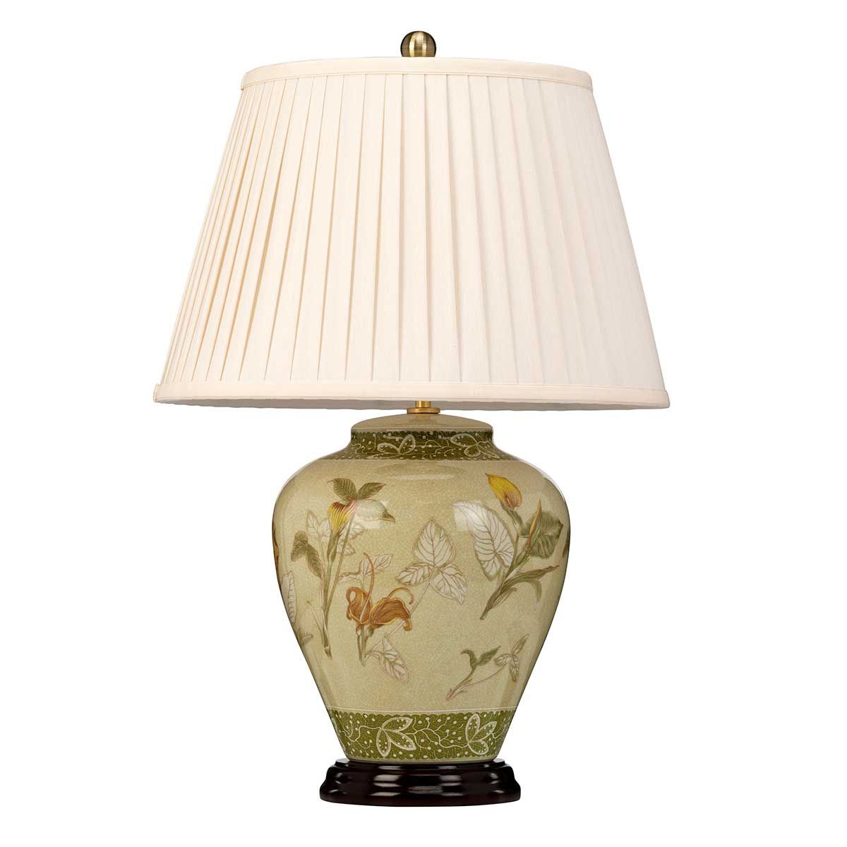Arum 1-flammige Tischlampe mit cremefarbenem Schirm - Gealtertes Messing - Elsteadlighting - leuchtengrosshandel24