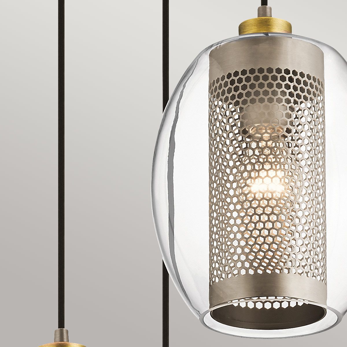 Asher 3-flammige Pendelleuchte Circle - Antikzinn - Elsteadlighting - leuchtengrosshandel24