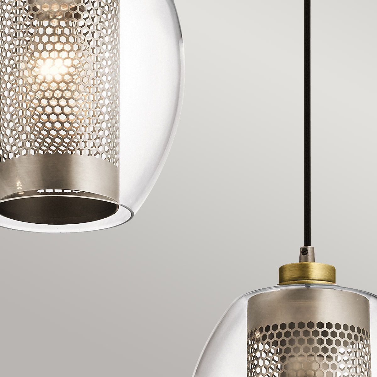 Asher 3-flammige Pendelleuchte, rechteckig, Antikzinn - Elsteadlighting - leuchtengrosshandel24
