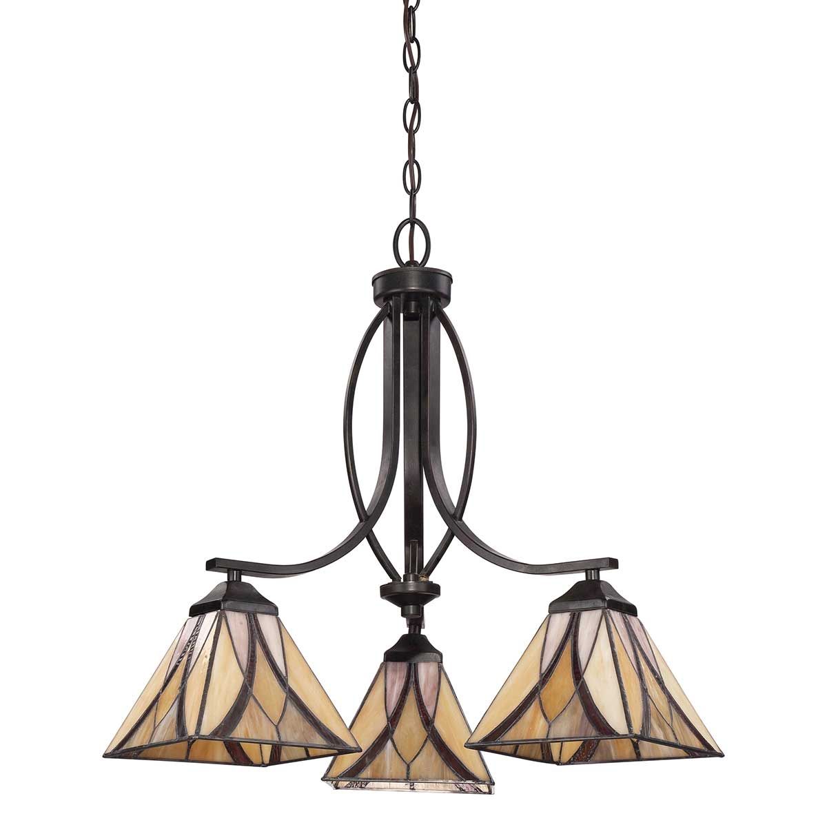 Asheville Kronleuchter mit 3 Lichtern - Valiant Bronze - Elsteadlighting - leuchtengrosshandel24