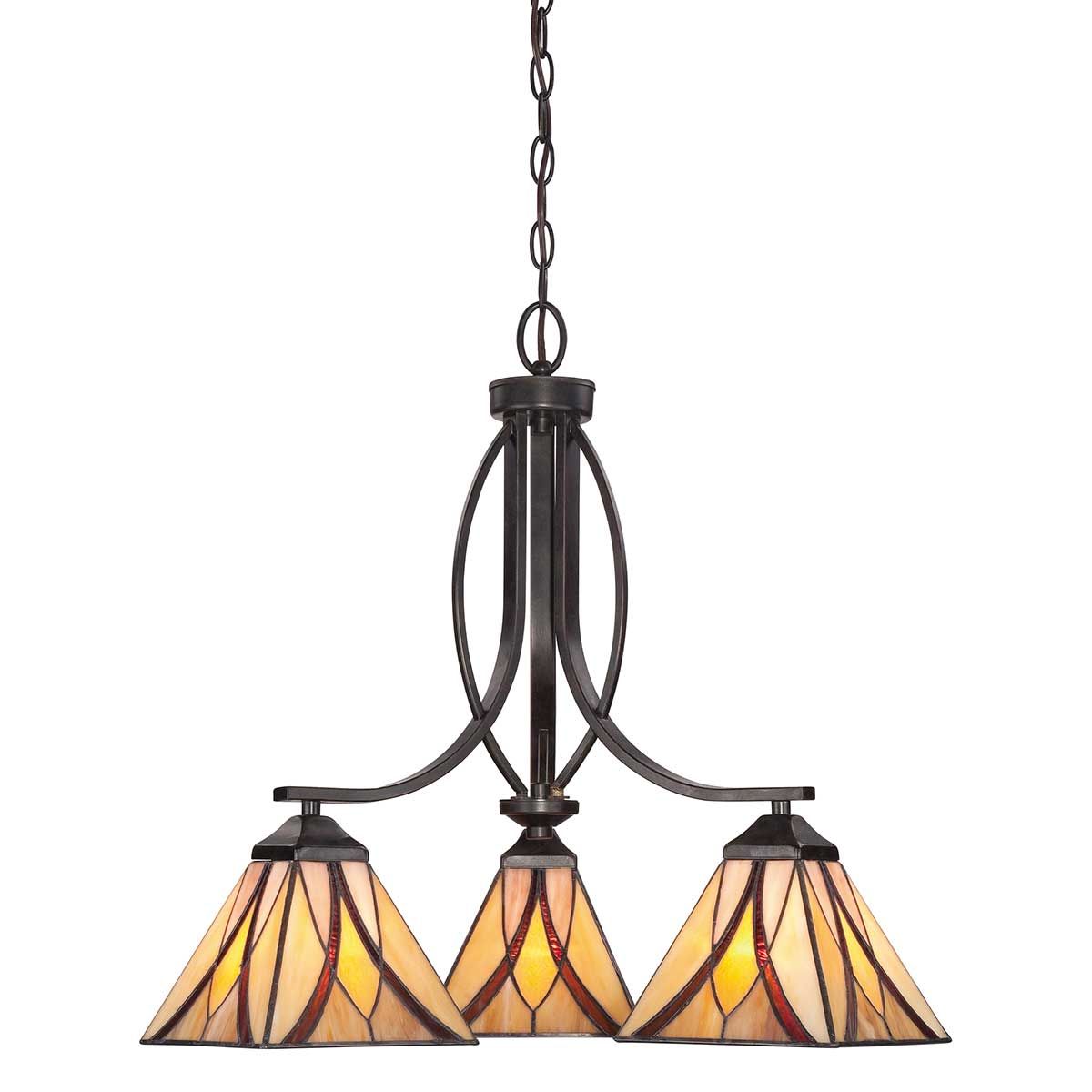 Asheville Kronleuchter mit 3 Lichtern - Valiant Bronze - Elsteadlighting - leuchtengrosshandel24