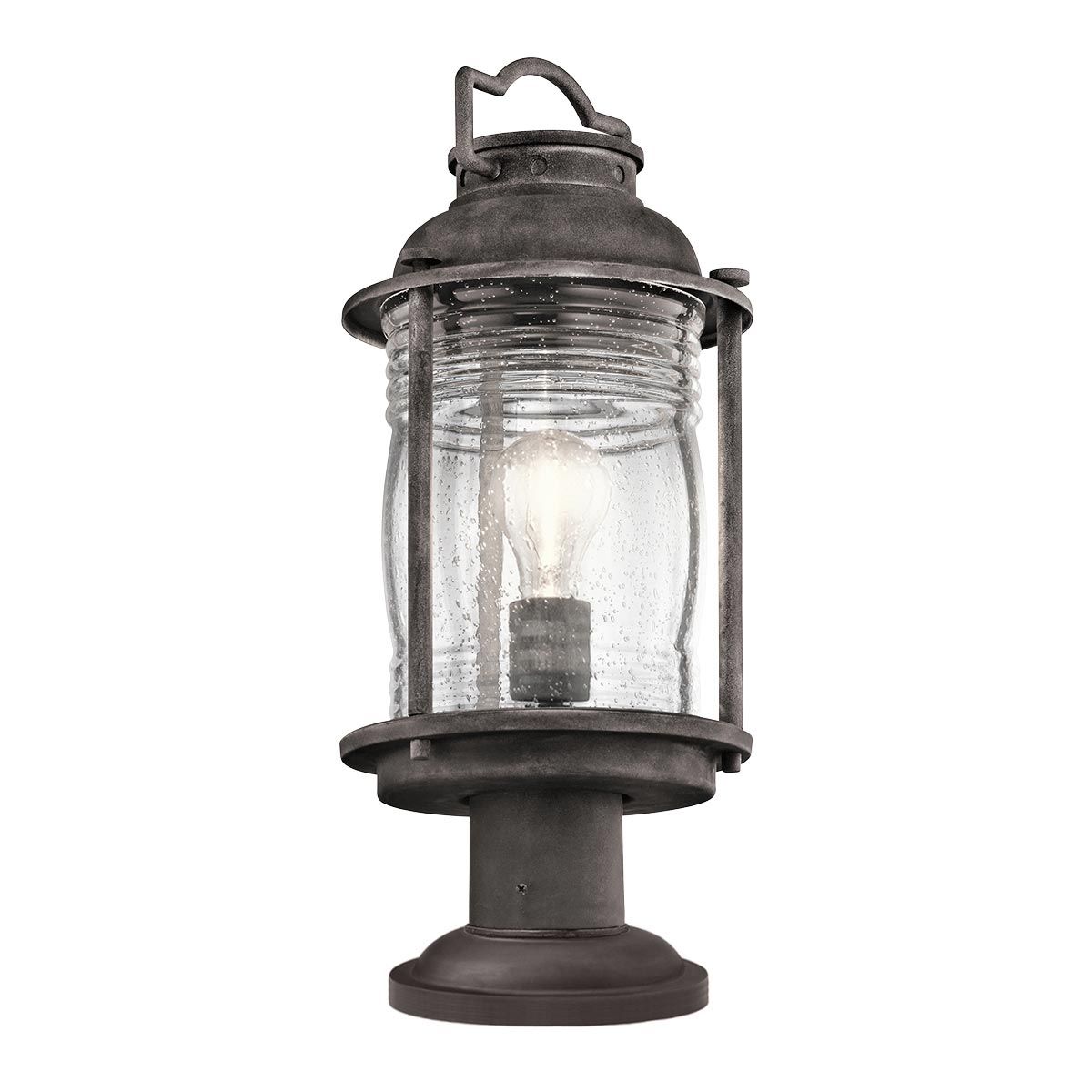 Ashland Bay 1 - flammige mittelgroße Standlaterne, verwittertes Zink - Elsteadlighting - KL - ASHLANDBAY3 - M