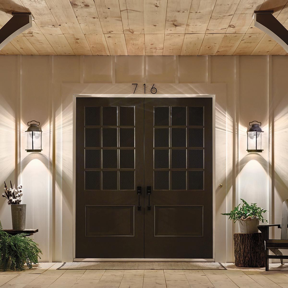 Ashland Bay Große Wandlaterne mit 1 Licht, brünierte Bronze - Elsteadlighting - KL - ASHLANDBAY2 - L - BU