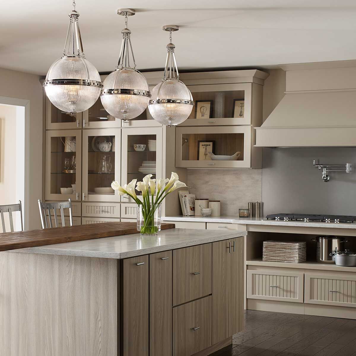 Aster 3-flammige Pendelleuchte - Poliertes Nickel - Elsteadlighting - leuchtengrosshandel24