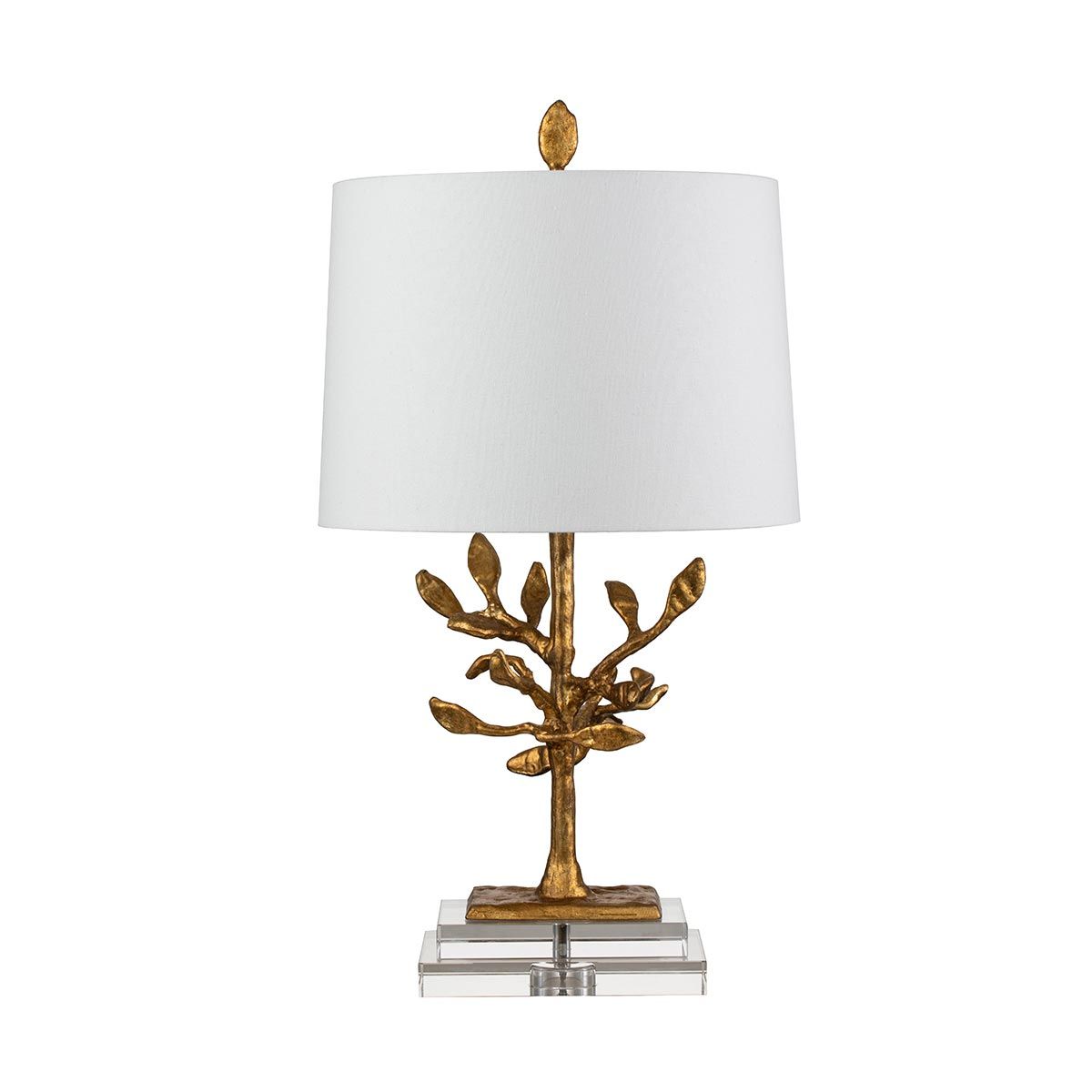 Audubon Park Tischlampe mit 1 Licht, Antik-Gold mit cremefarbenem Schirm - Elsteadlighting - leuchtengrosshandel24