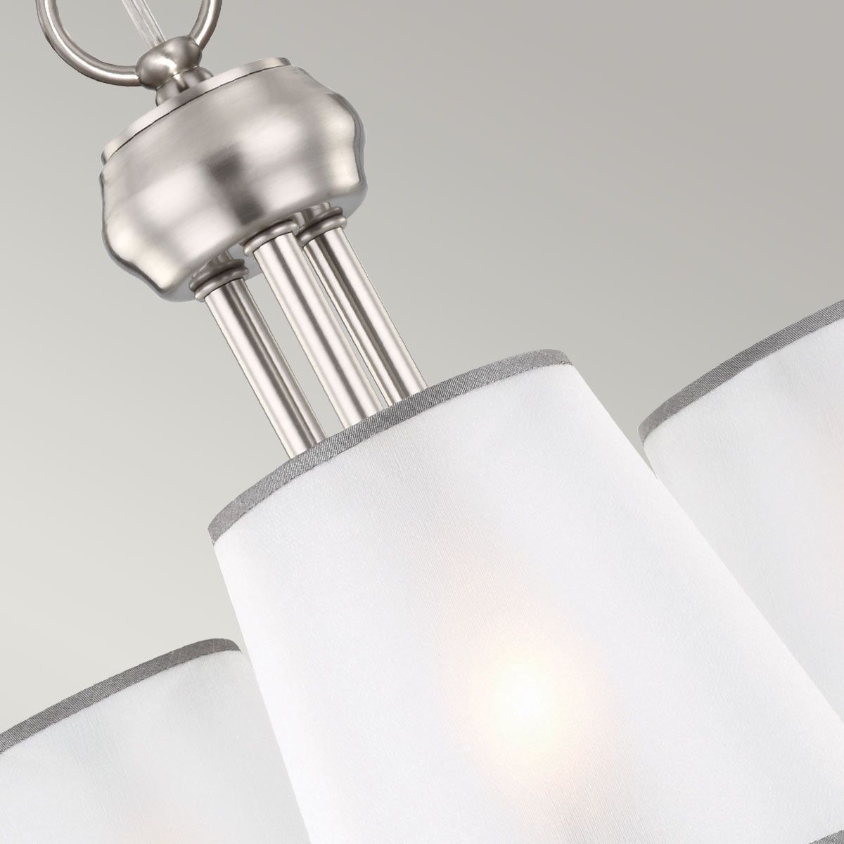 Aveline Kronleuchter mit 3 Lichtern, gebürsteter Stahl - Elsteadlighting - leuchtengrosshandel24
