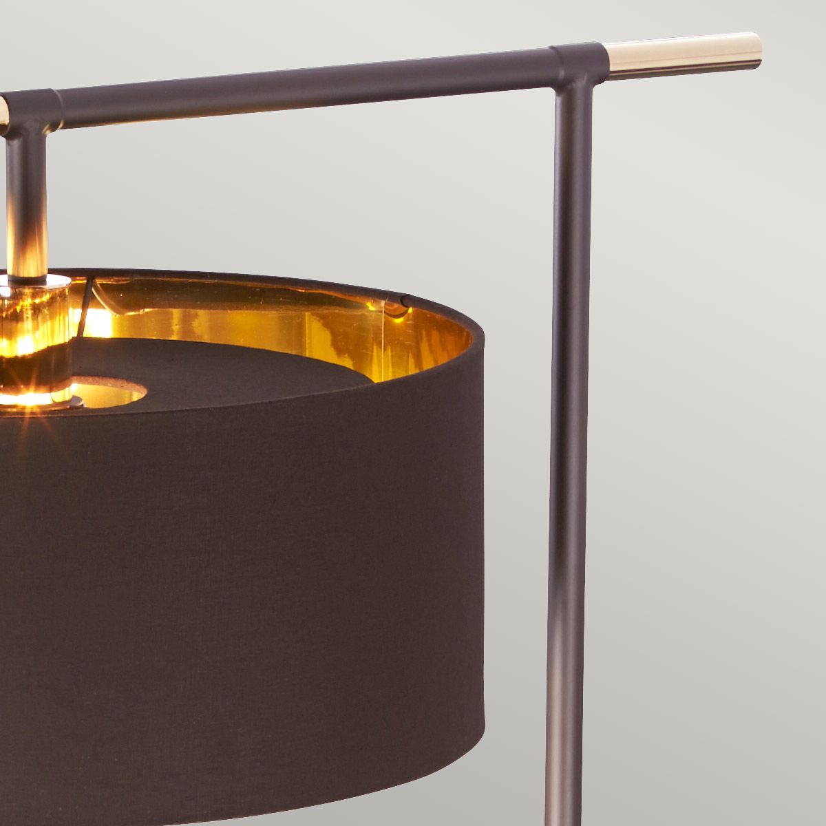 Balance 1-flammige Stehlampe - Braun/Poliertes Messing mit braunem Schirm - Elsteadlighting - leuchtengrosshandel24